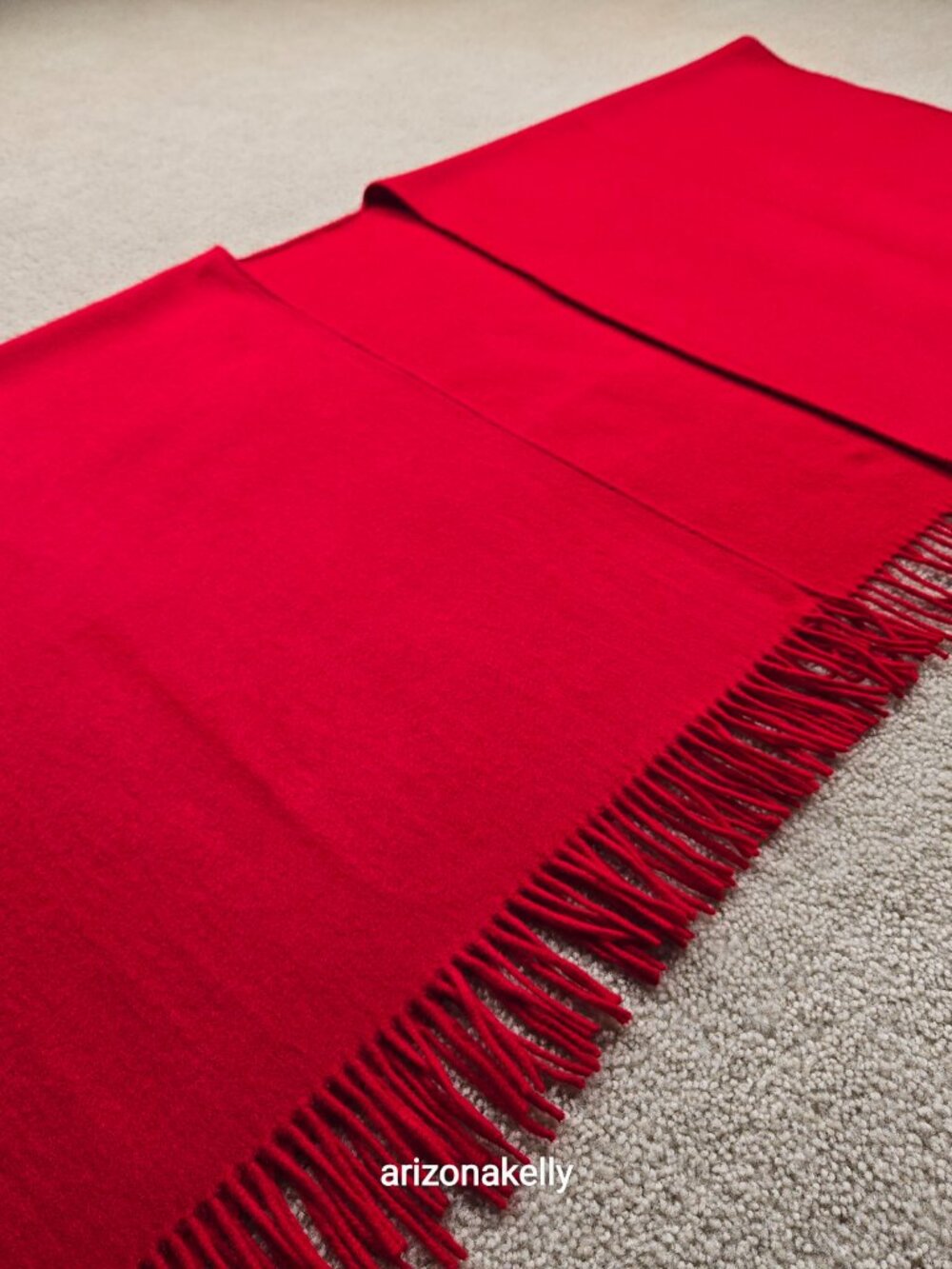 Talbots Cashmere (75%) & Wool (25%) Wrap Red - Picture 10 of 16
